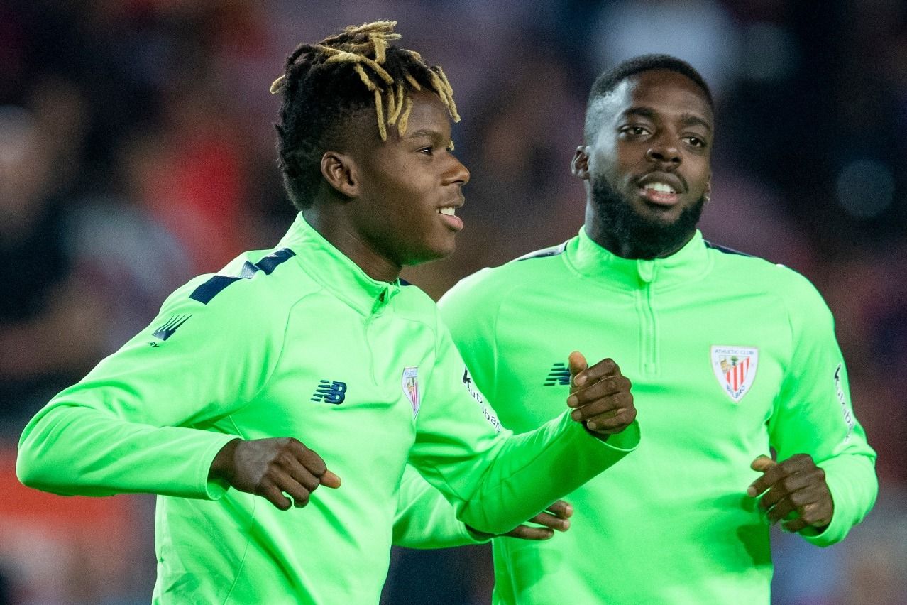  Los hermanos Williams calientan antes de medirse al Barça en el Camp Nou.