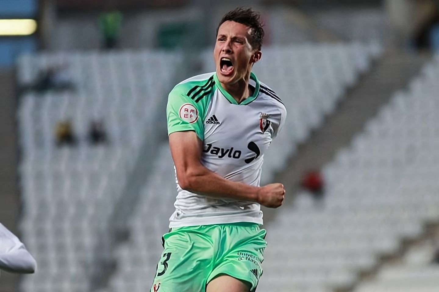  Jorge Herrando celebra un gol con con el filial rojillo.
