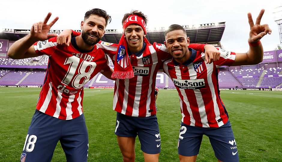  Felipe celebrando el título de Liga que ganó con el Atlético.