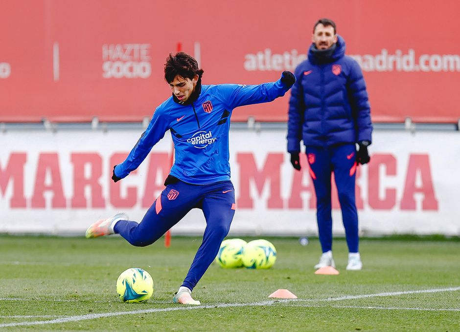  Joao Félix, en una sesión del Atlético de Madrid.