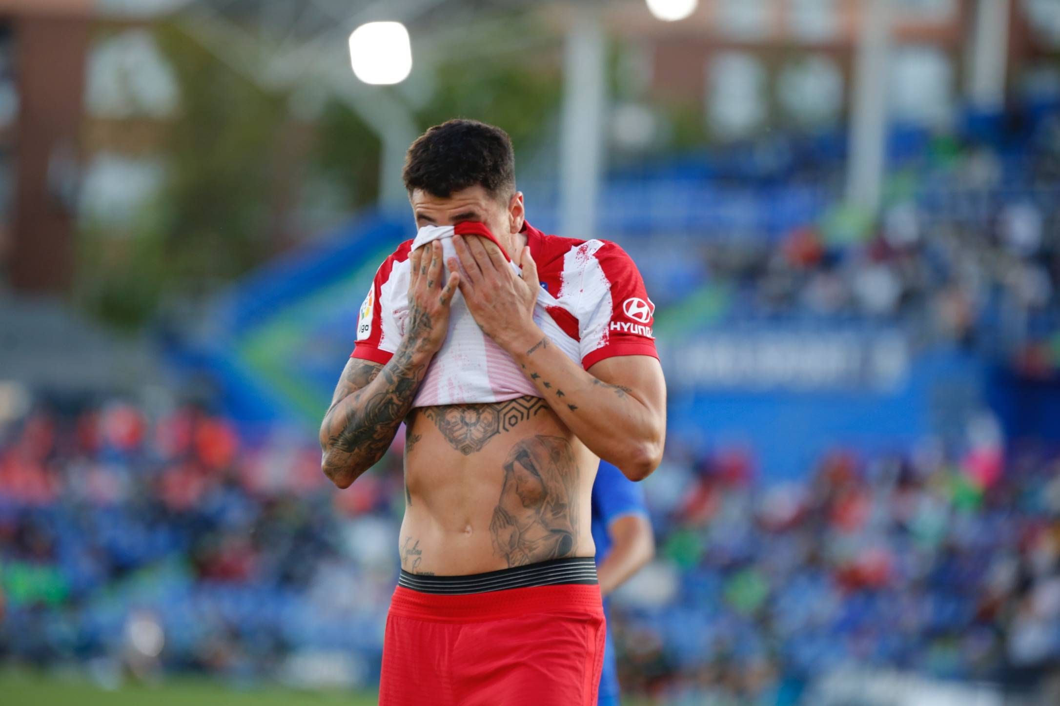 José María Giménez, durante el partido ante el Getafe.