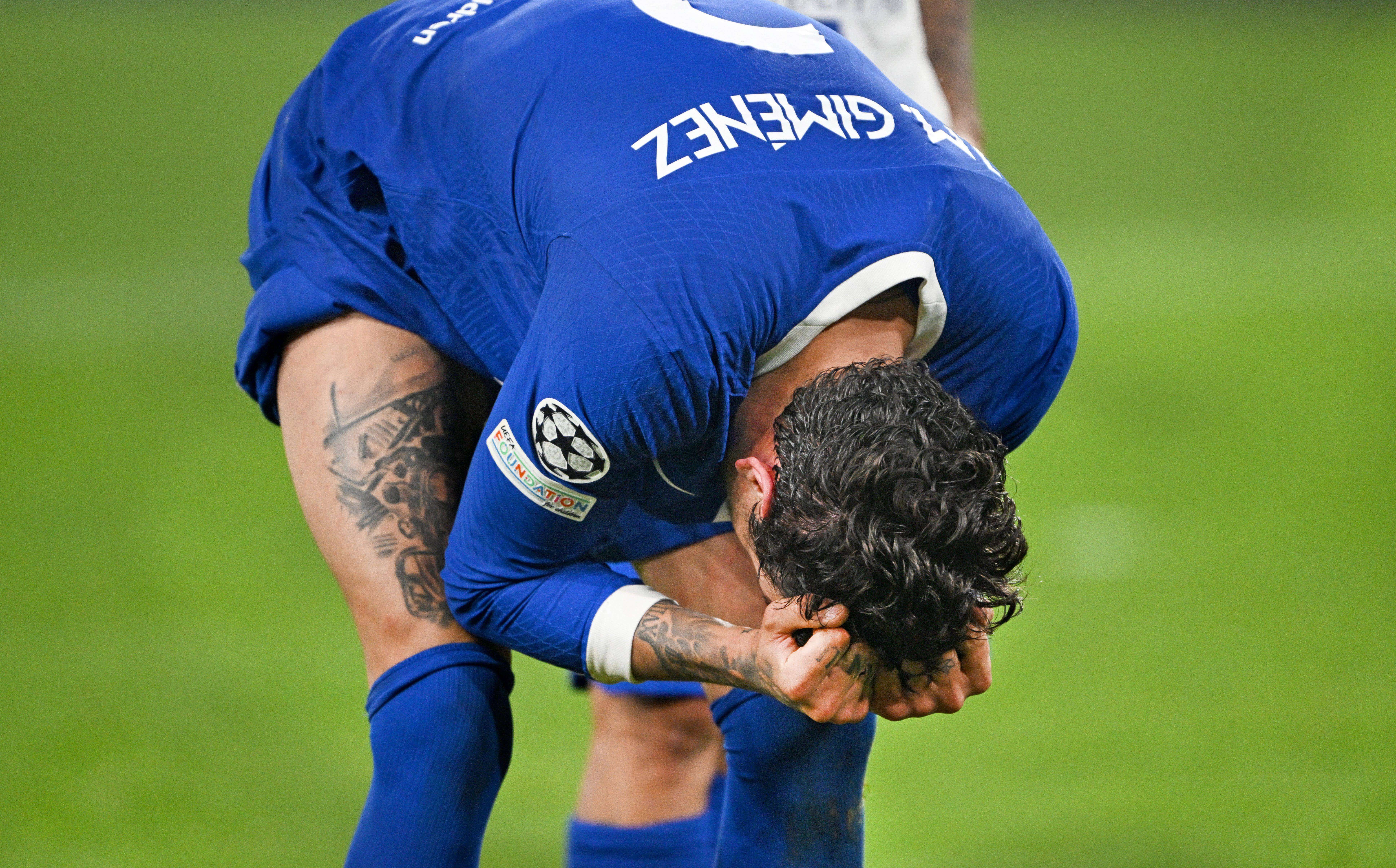  José María Giménez se lamenta tras la eliminación del Atlético de Madrid.