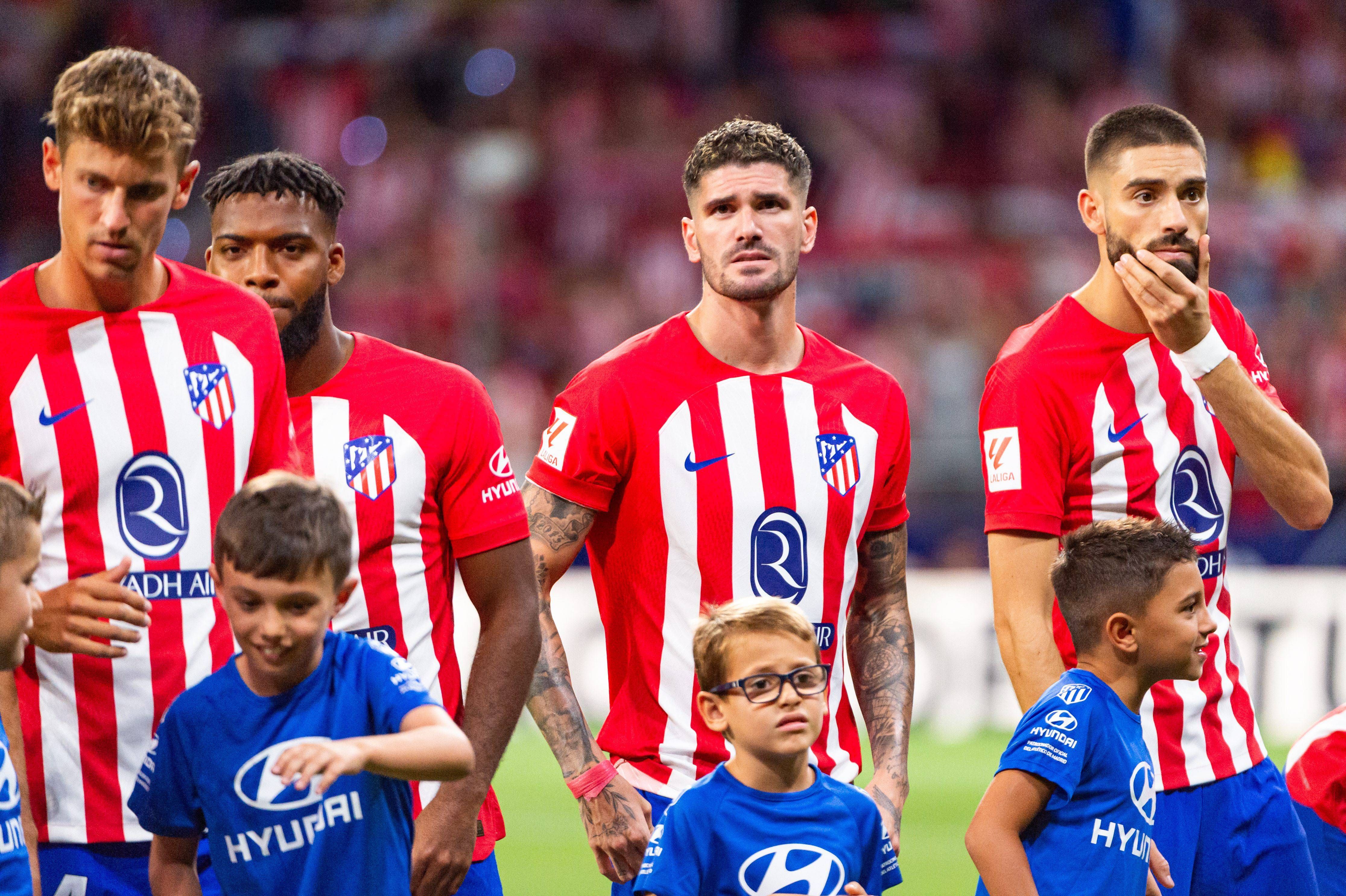 Llorente, Lemar, De Paul y Carrasco, en un partido del Atlético de Madrid (FOTO: Cordón Press).