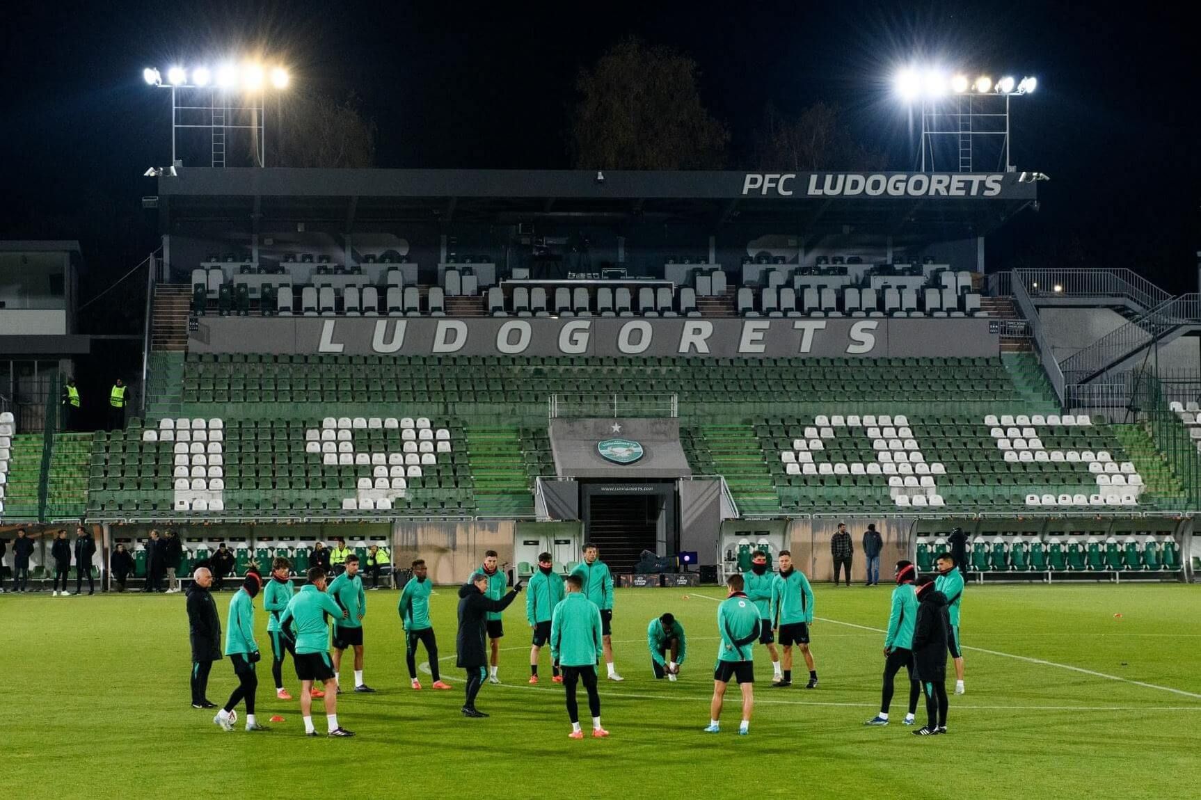 Entreno previo al partido del Ludogorets en Bulgaria.