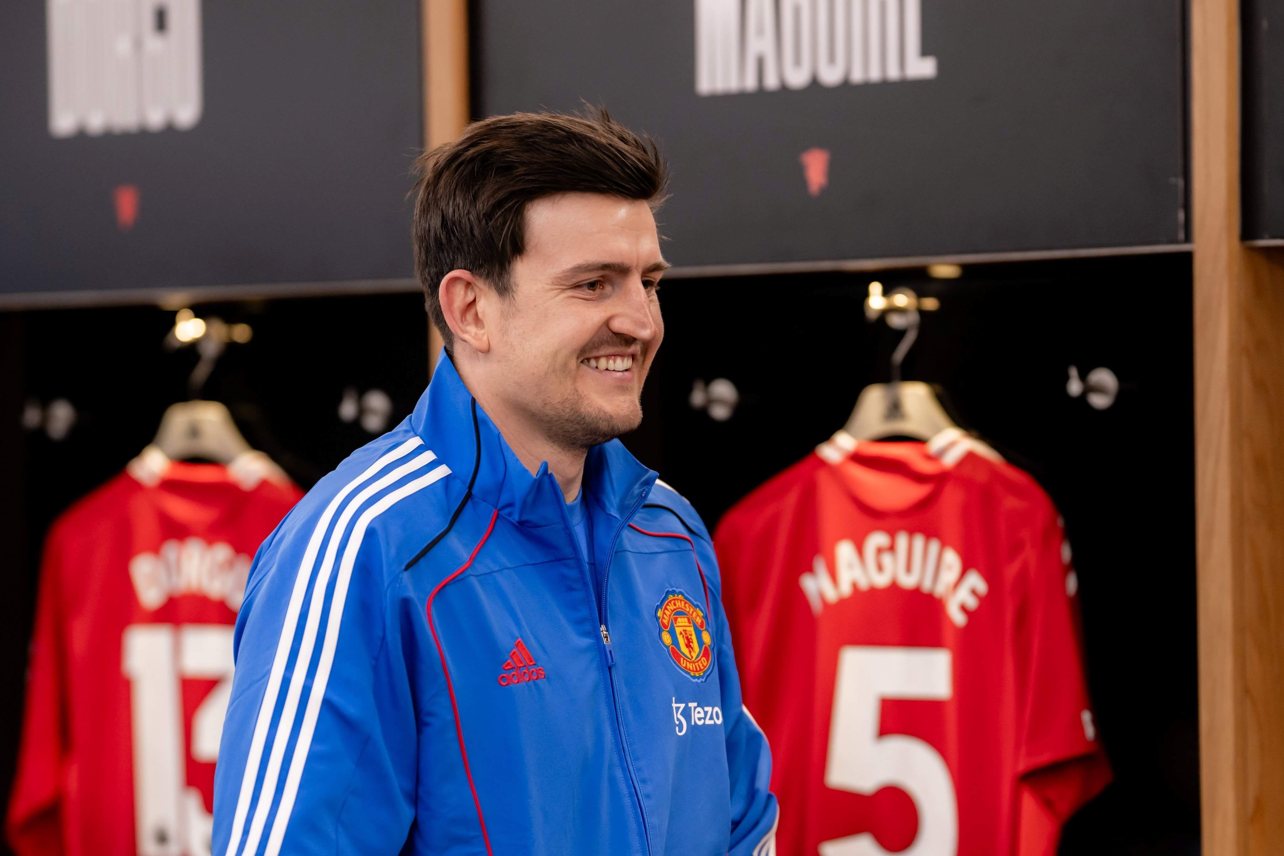  El mediático central inglés del Manchester United Harry Maguire estará este jueves en San Mamés ante el Athletic Club.