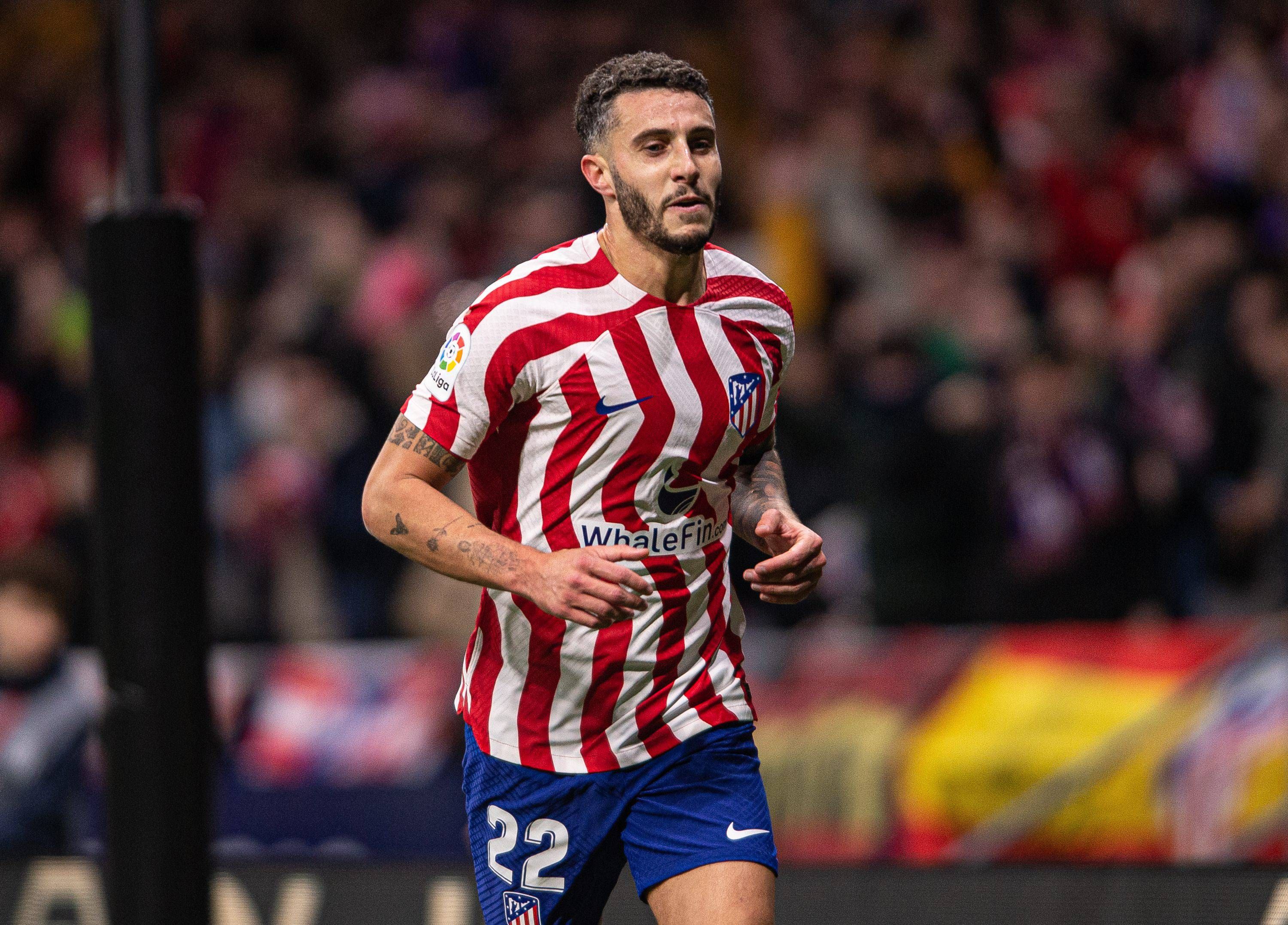  Mario Hermoso, en el Atlético de Madrid-Real Valladolid.