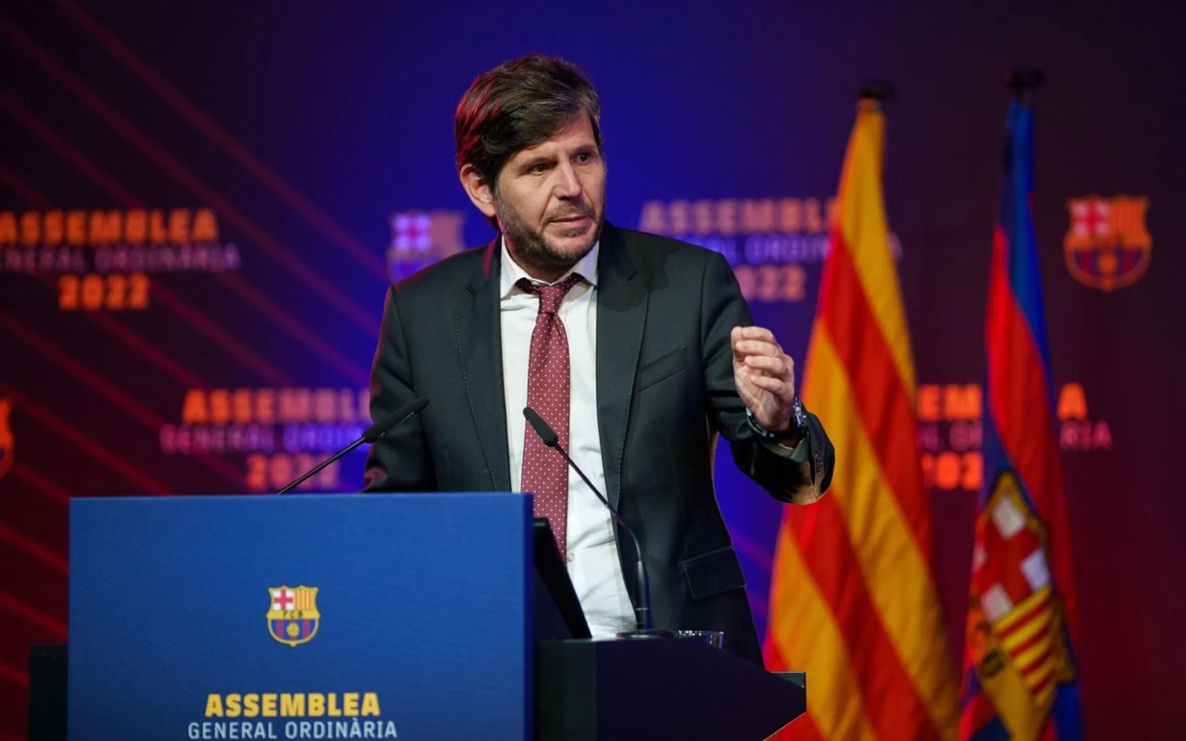  Mateu Alemany, en la Asamblea del Barcelona.