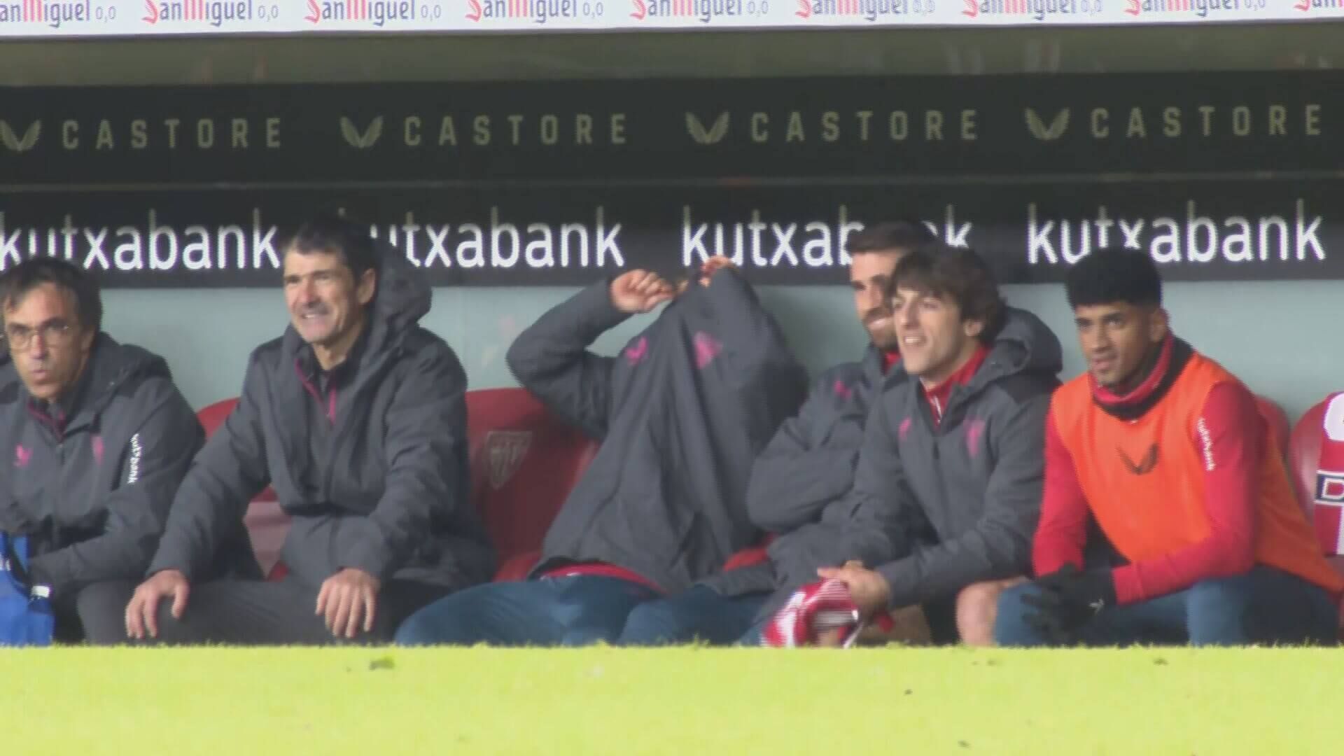 Muniain, celebrando el tercer gol contra el Atlético de Madrid en Copa