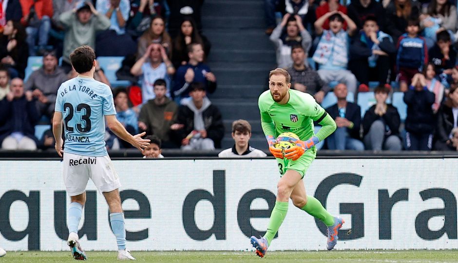 Oblak, durante el Celta-Atlético de Madrid.