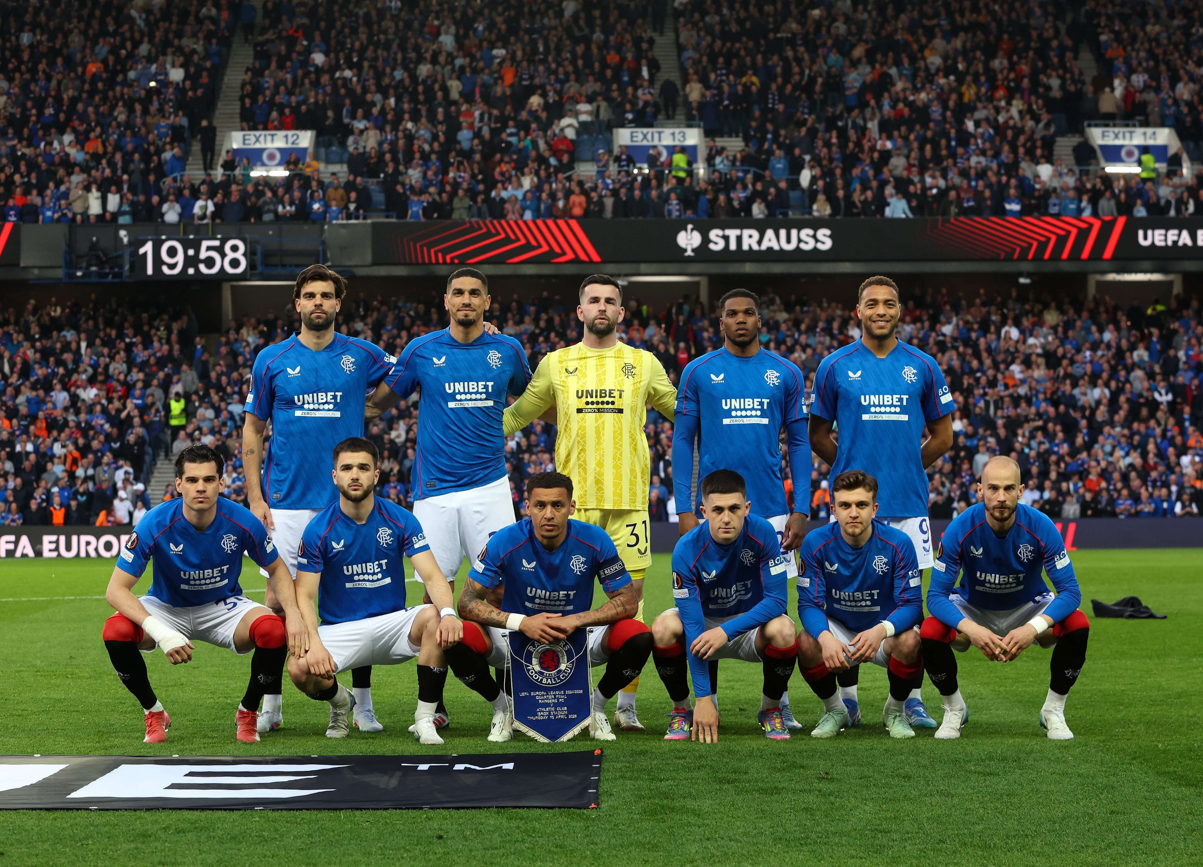  Este fue el once titular del Rangers FC, en el Ibrox Stadium de Glasgow, el jueves ante el Athletic Club de Ernesto Valverde.