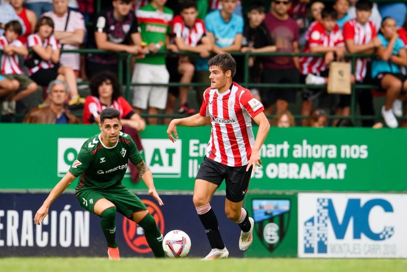 Peio Canales en el Athletic - Eibar disputado en Las Llanas.