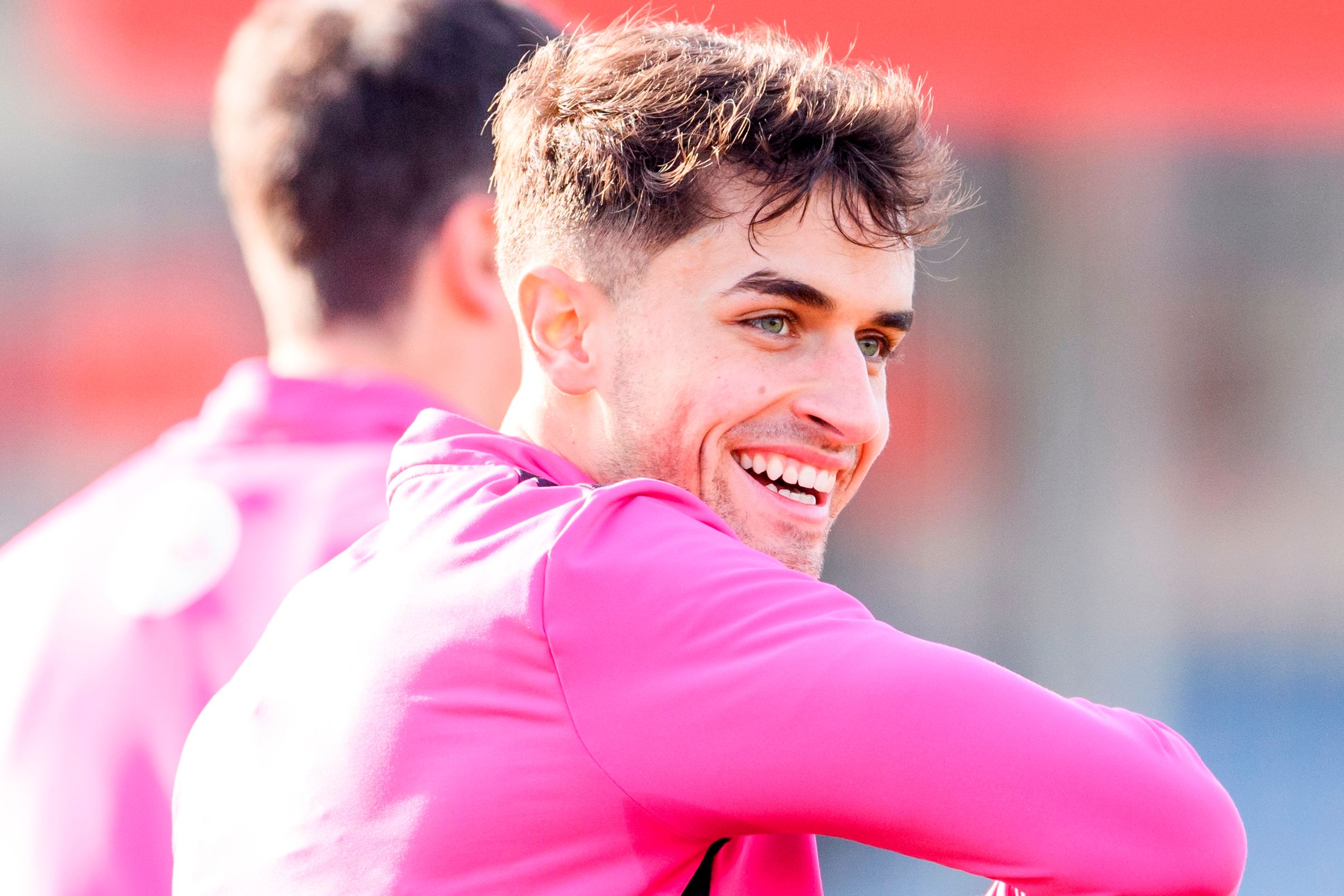  La sonrisa del navarro Beñat Prados en las instalaciones de Lezama.