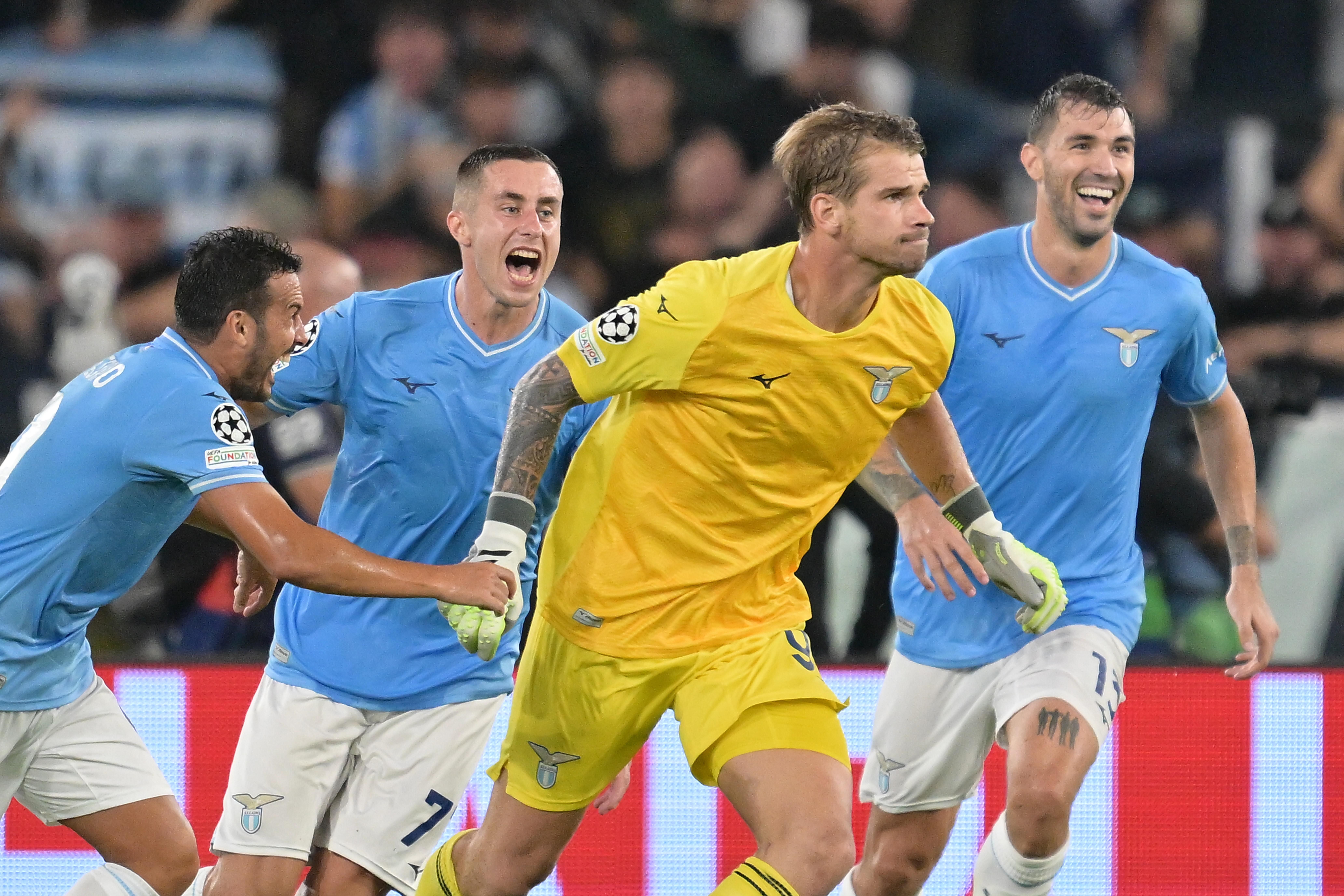 Provedel tras anotar el empate ante el Atlético de Madrid.