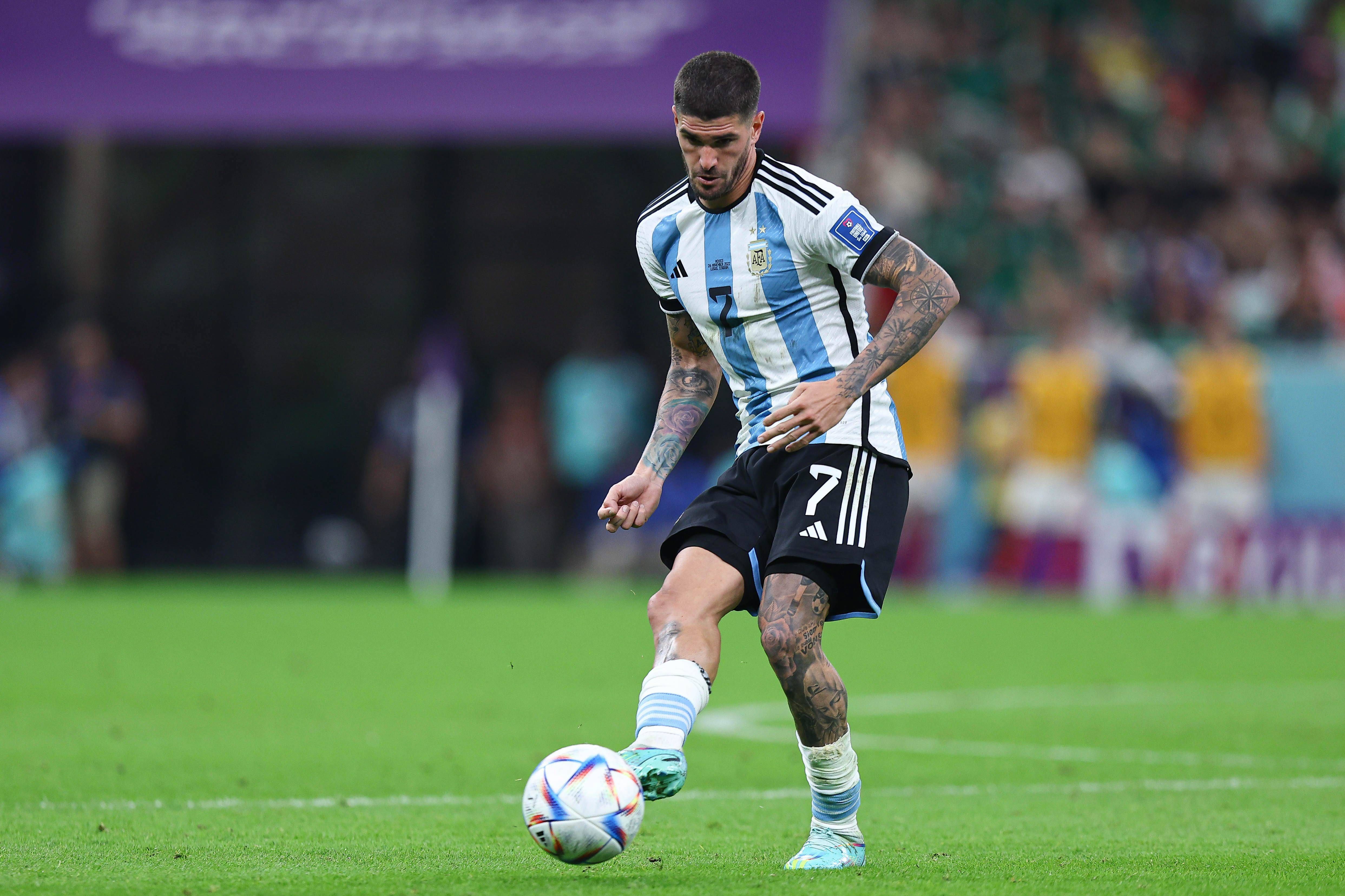  Rodrigo de Paul, con Argentina en el Mundial.