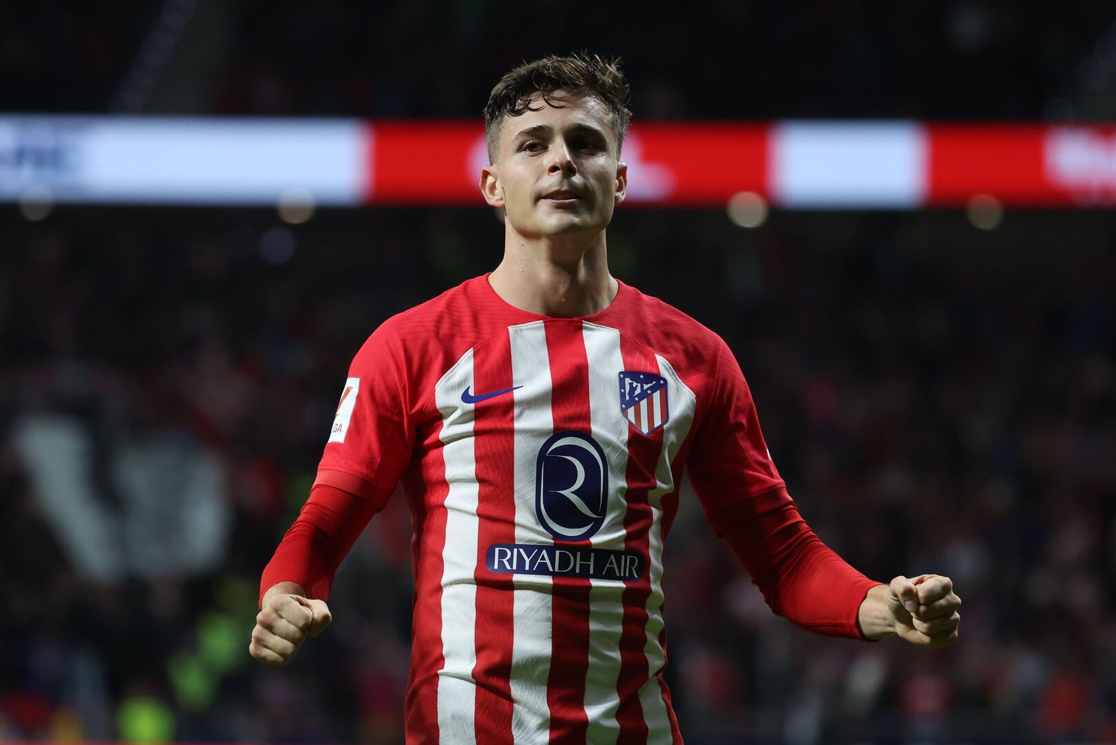  Rodrigo Riquelme, con el Atlético de Madrid ante el Alavés..