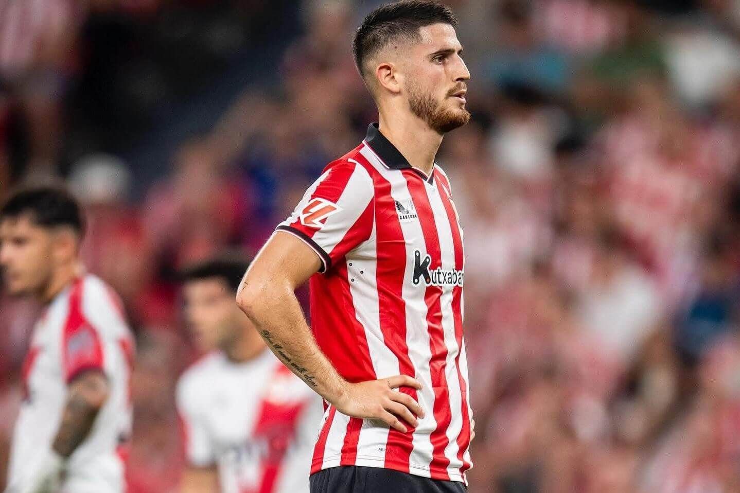  Oihan Sancet, en el partido ante el Rayo Vallecano en San Mamés.