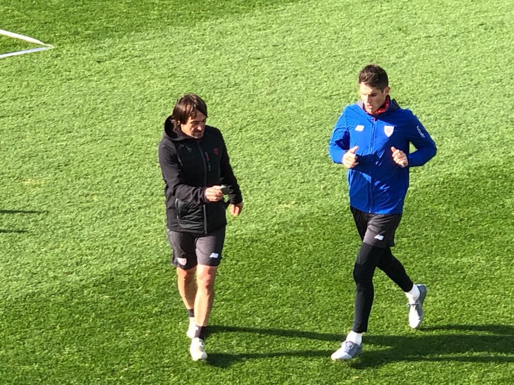  Oihan Sancet en una imagen de archivo con Iribarren en Lezama.