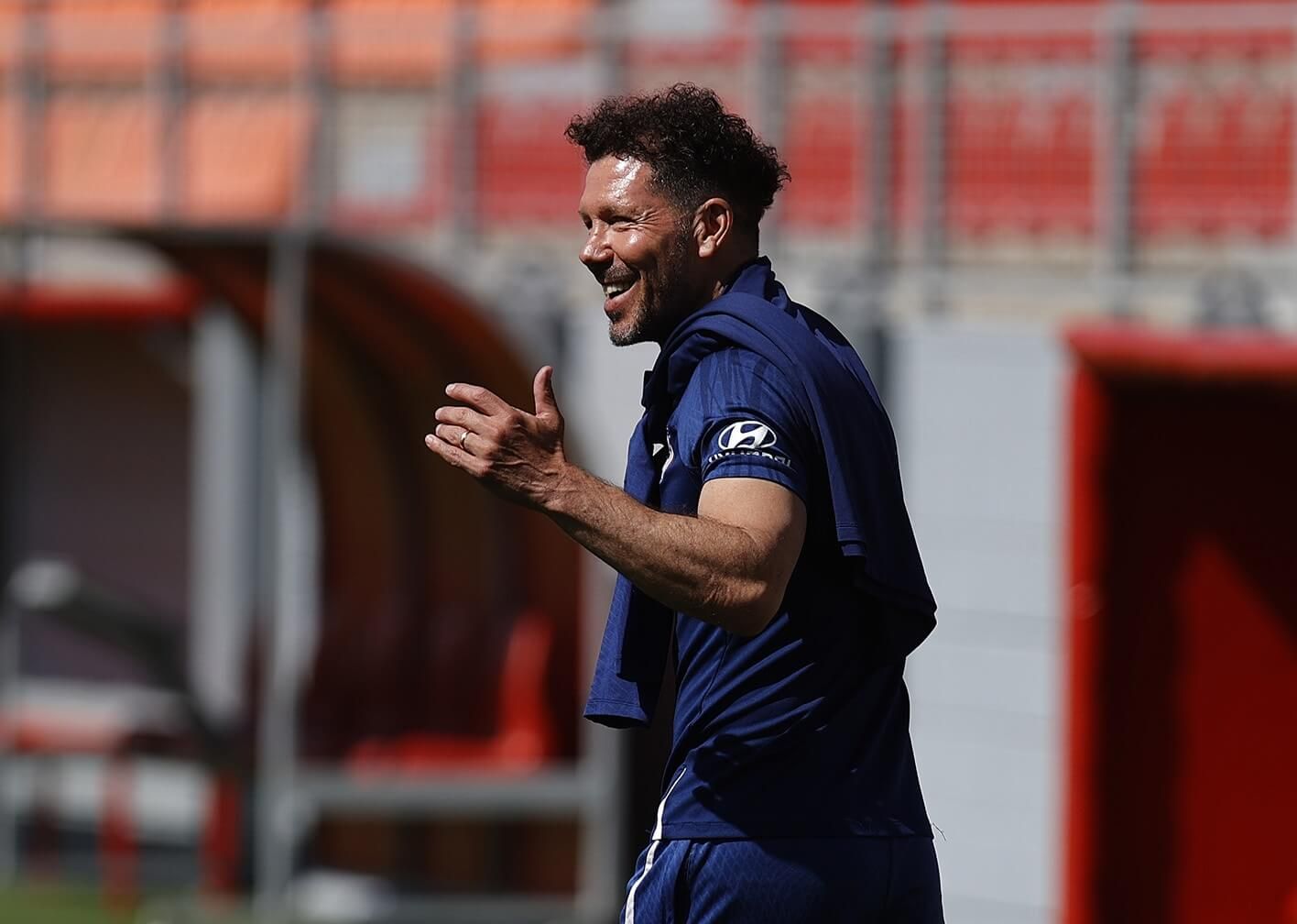  Diego Pablo Simeone, en una sesión del Atlético de Madrid.