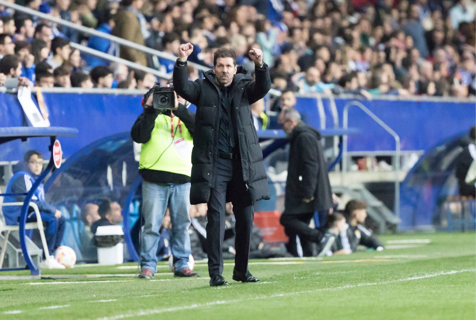  Simeone, durante el Oviedo-Atlético de Madrid.