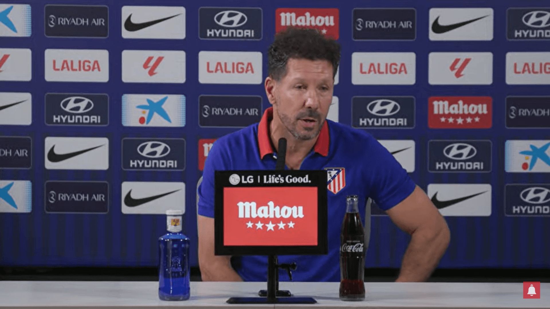  Simeone, en sala de prensa.