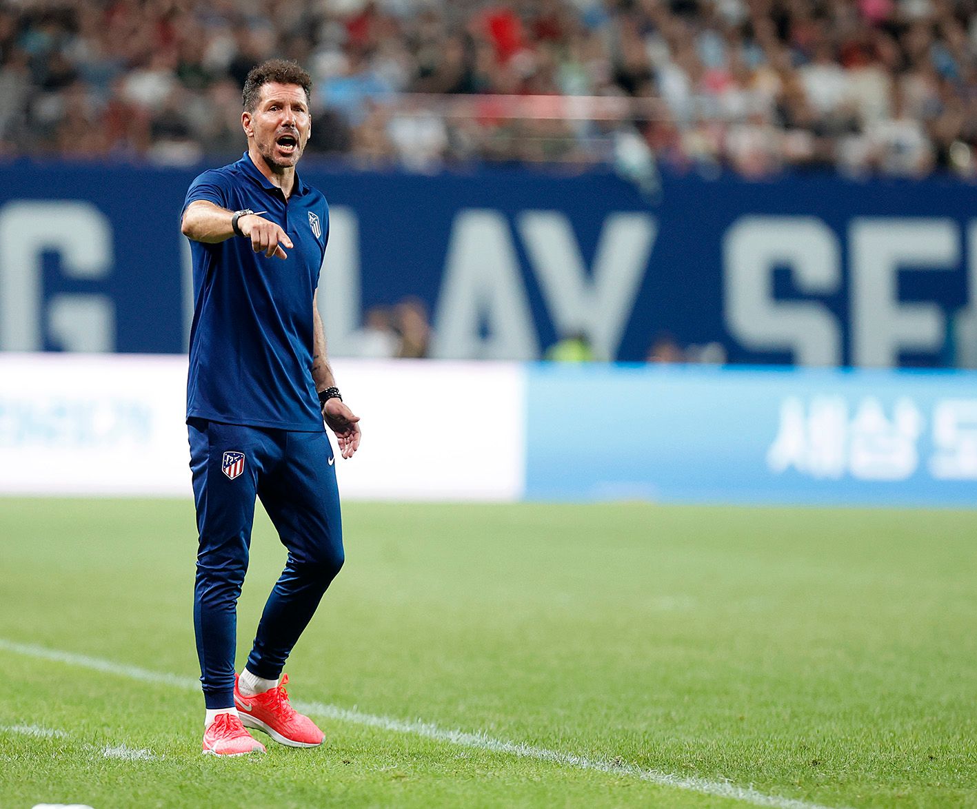 Simeone, en un partido del Atlético en pretemporada (Foto: ATM).