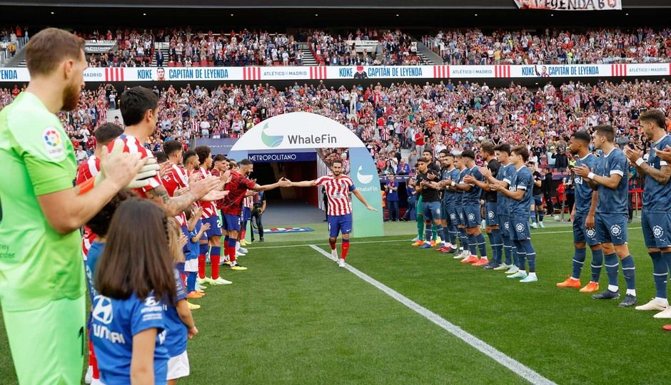 El pasillo del Atlético y el Girona a Koke.