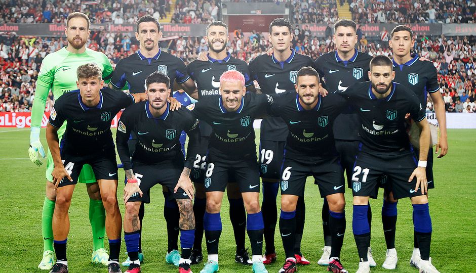  El once del Atlético de Madrid ante el Rayo.