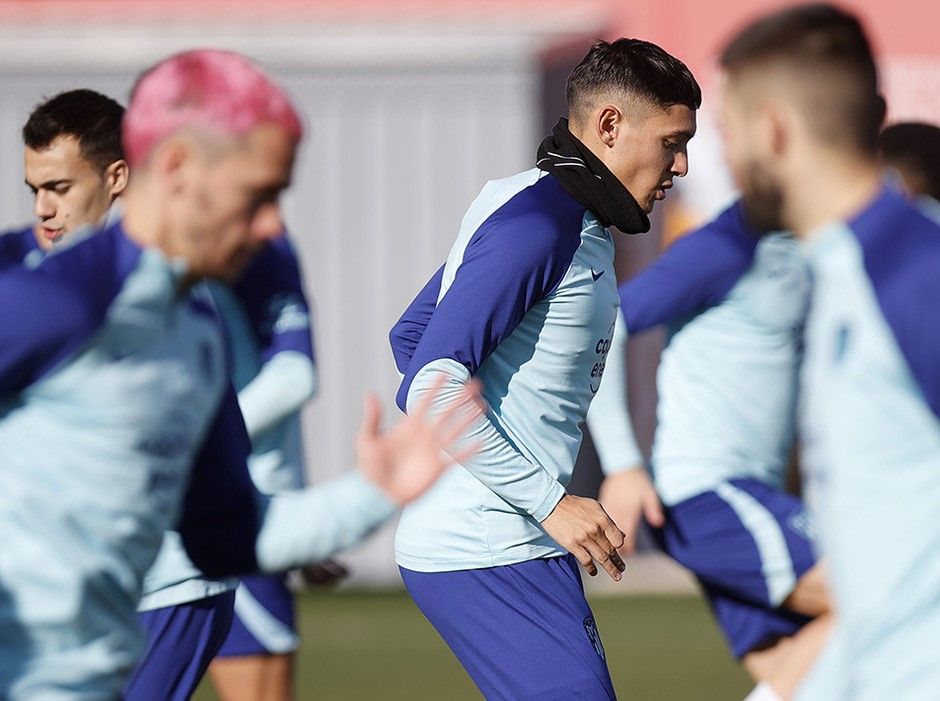  Nahuel Molina, en una sesión del Atlético de Madrid.