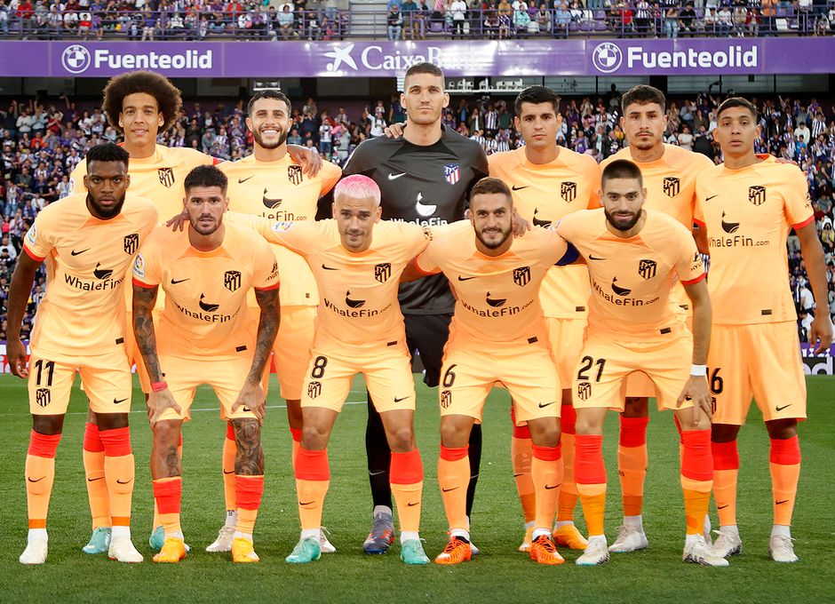 El once del Atlético de Madrid en Valladolid.