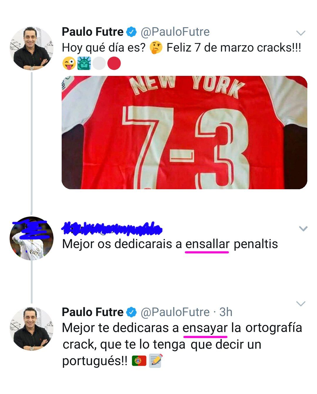  El zasca de Paulo Futre a un tuitero.