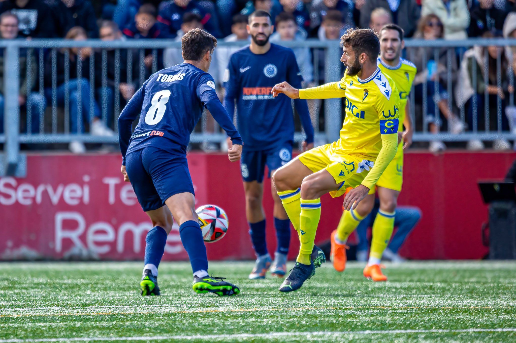  José Mari, en el Badalona Futur - Cádiz de Copa del Rey.