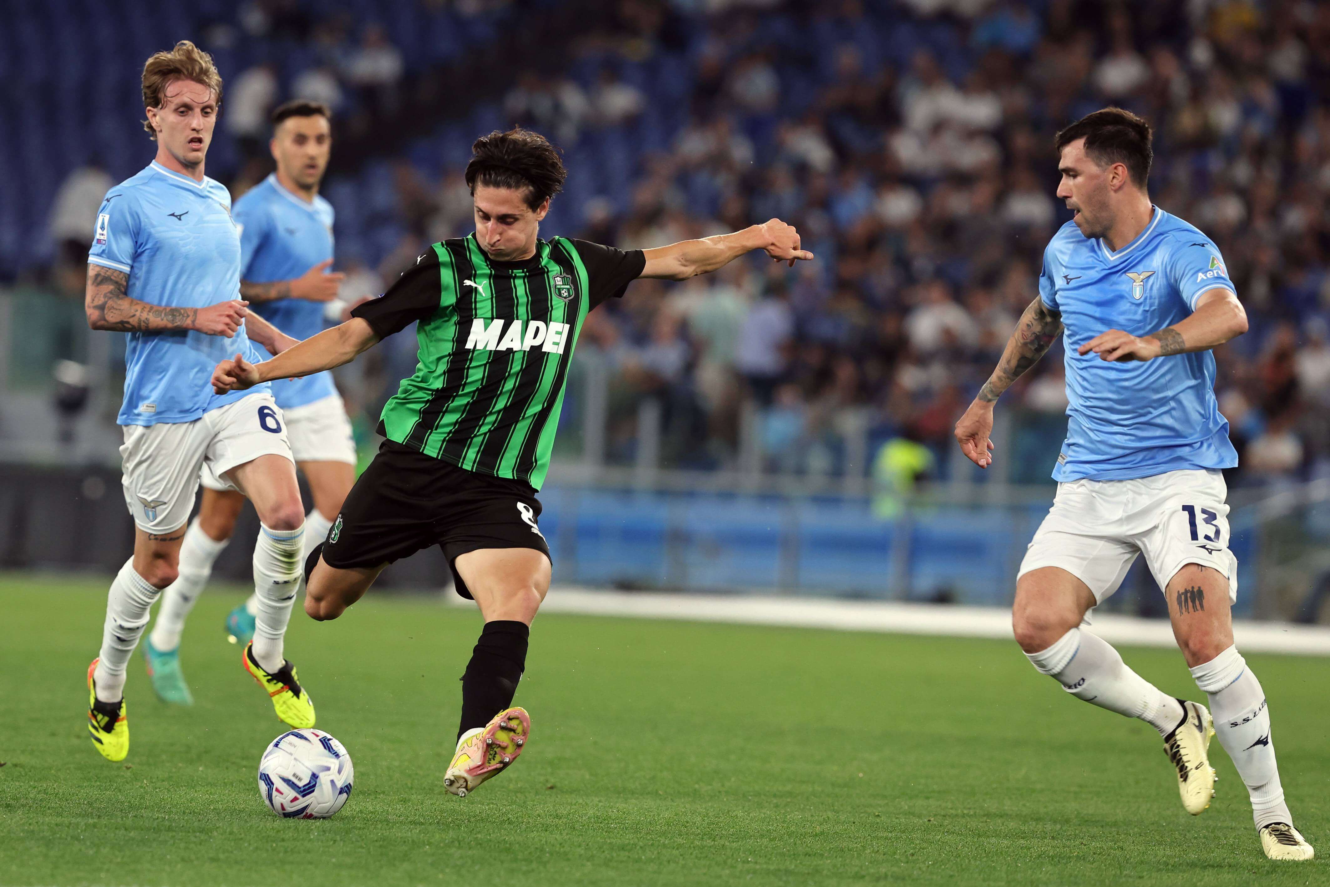  Samuele Mulattieri, en un partido del Sassuolo (FOTO: Cordón Press).