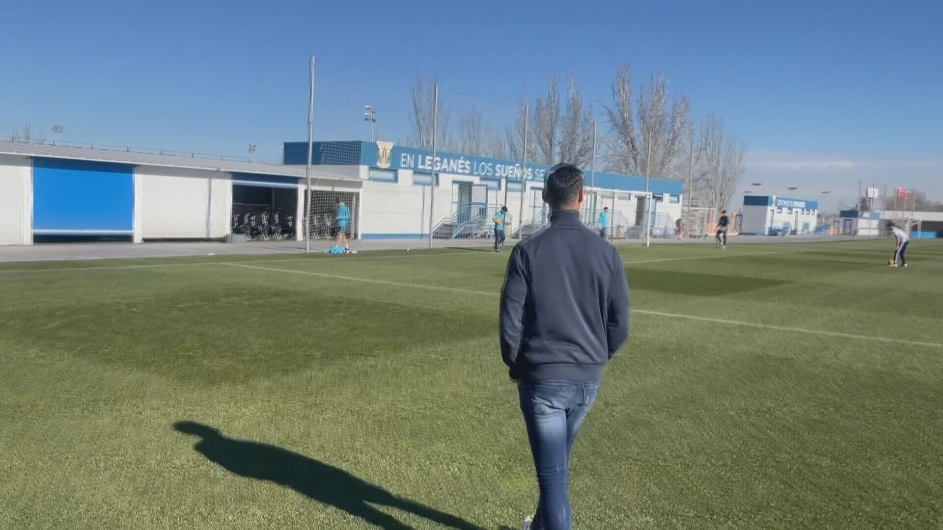  Mantovani pasea por la ciudad deportiva del Leganés