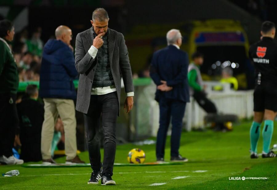 Gaizka Garitano, en el Racing-Cádiz.