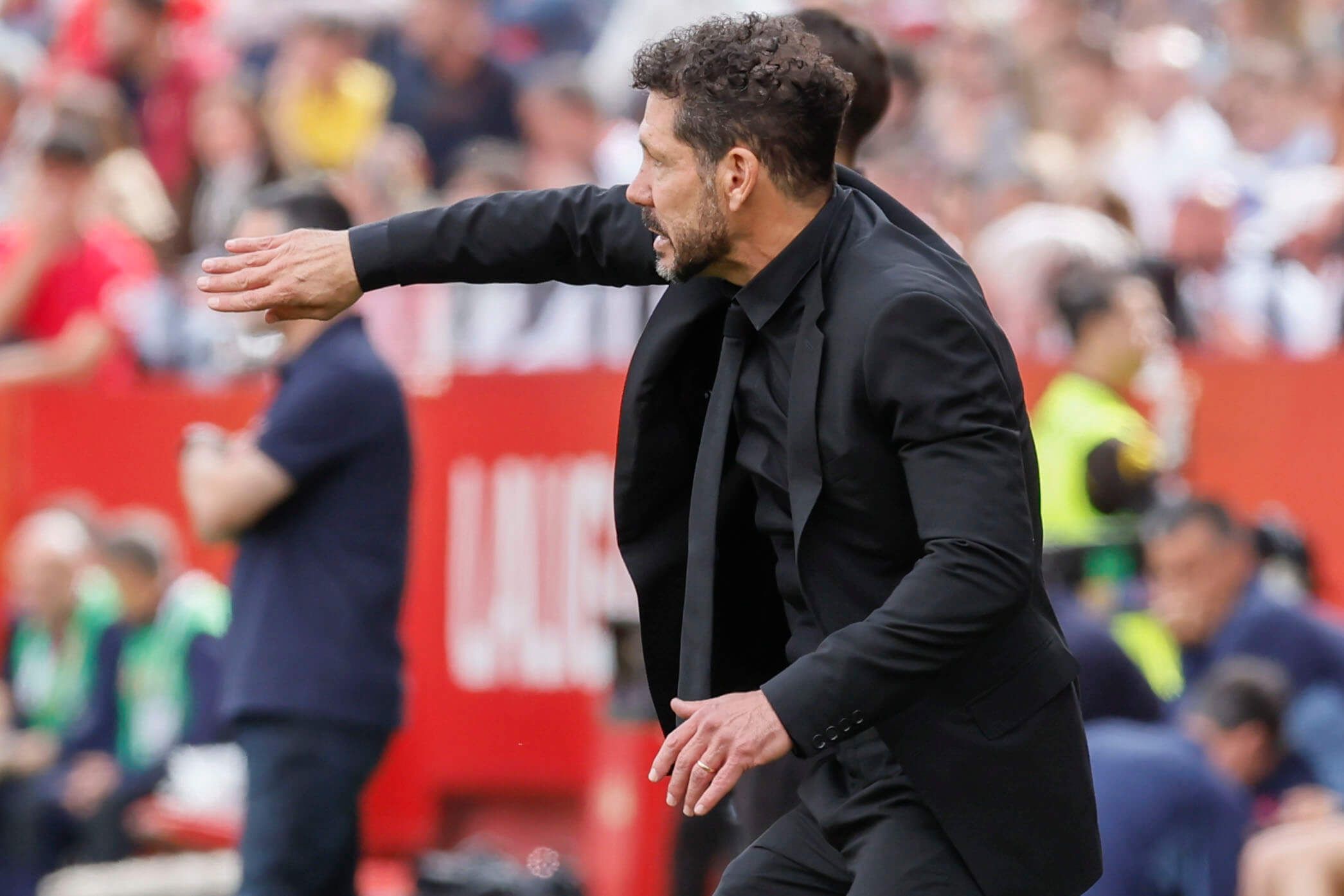 Diego Pablo Simeone en el partido ante el Sevilla