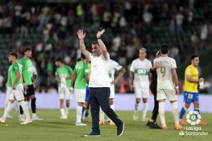  Sergio González, tras la salvación del Cádiz.