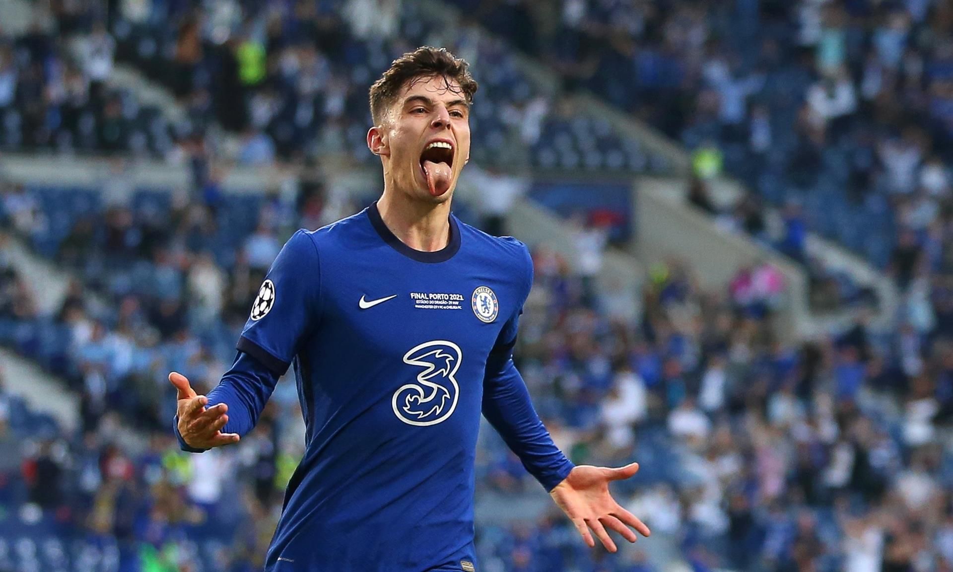 Havertz celebra su gol en la final de la Champions.