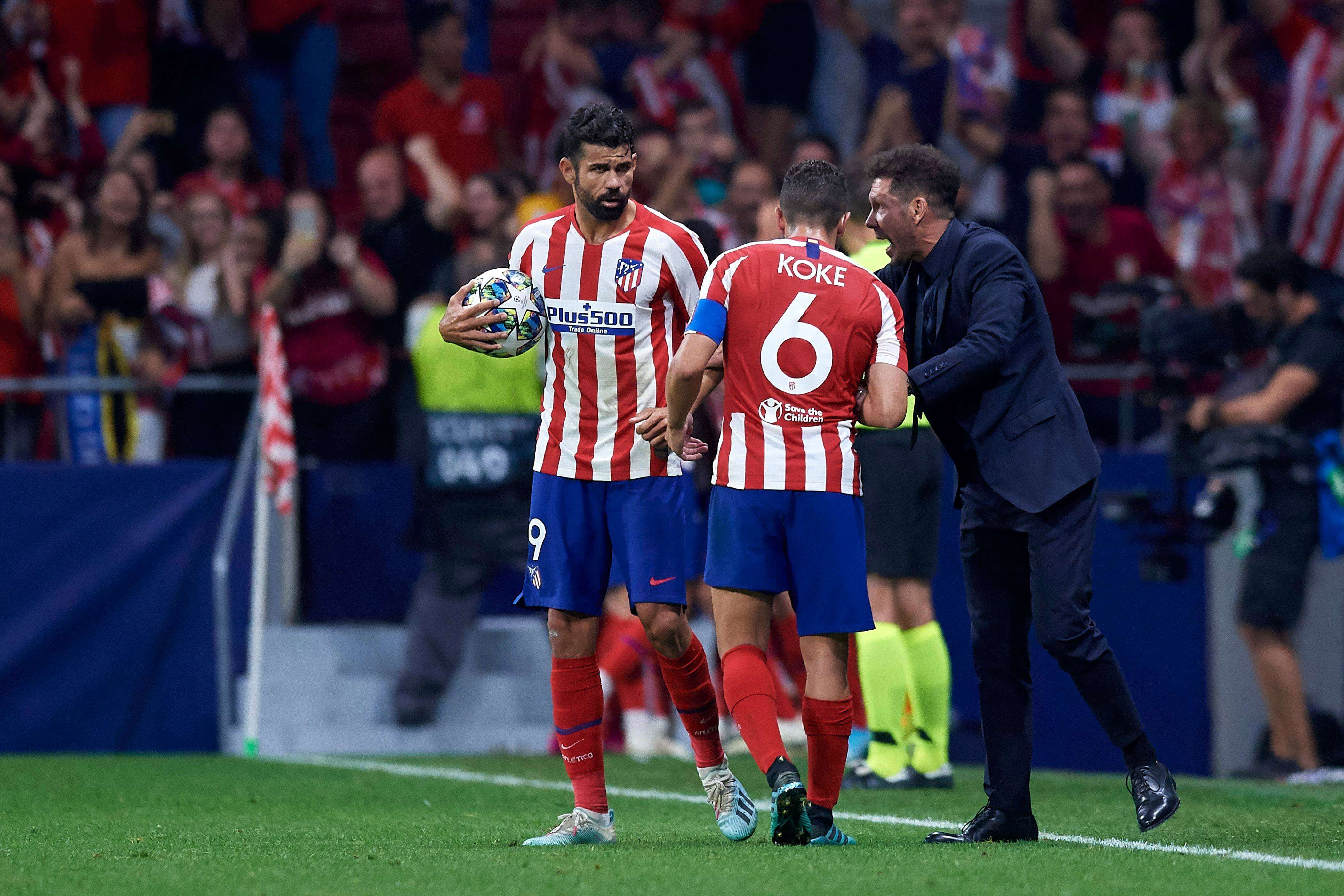  Koke, Diego Costa y Simeone con el Atlético (Cordon Press)