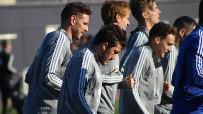  Espino, en un entrenamiento.