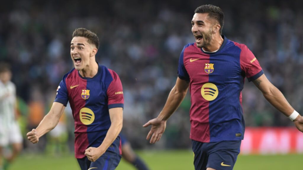  Ferrán Torres celebrando su gol ante el Betis