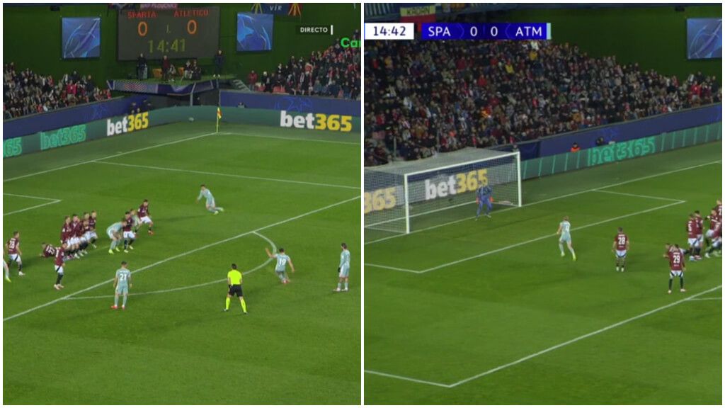  La delicatesen de Julián Álvarez en el primer gol del atlético ante el Sparta Praga (Movistar +)