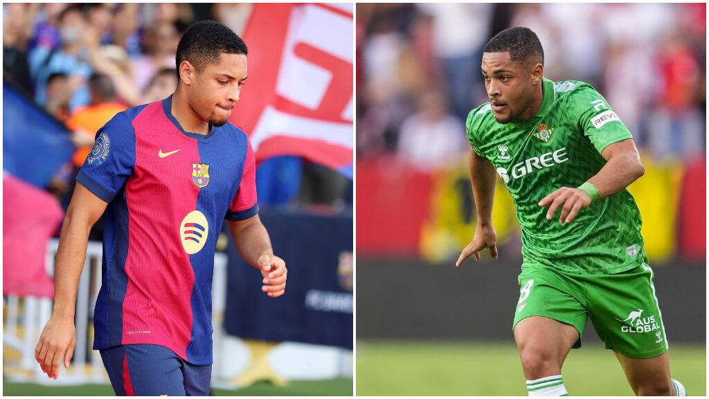  Vitor Roque, como jugador del FC Barcelona y del Real Betis (Cordon Press - Europa Press)