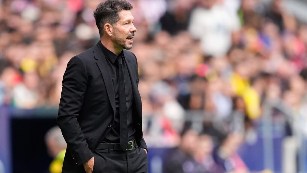  El Cholo Simeone en un partido del Atlético en el Metropolitano