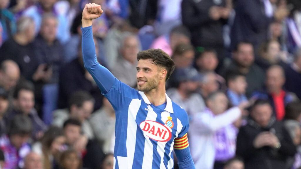  Javi Puado, en un partido con el RCD Espanyol