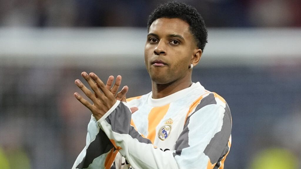  Rodrygo Goes en un calentamiento con el Real Madrid