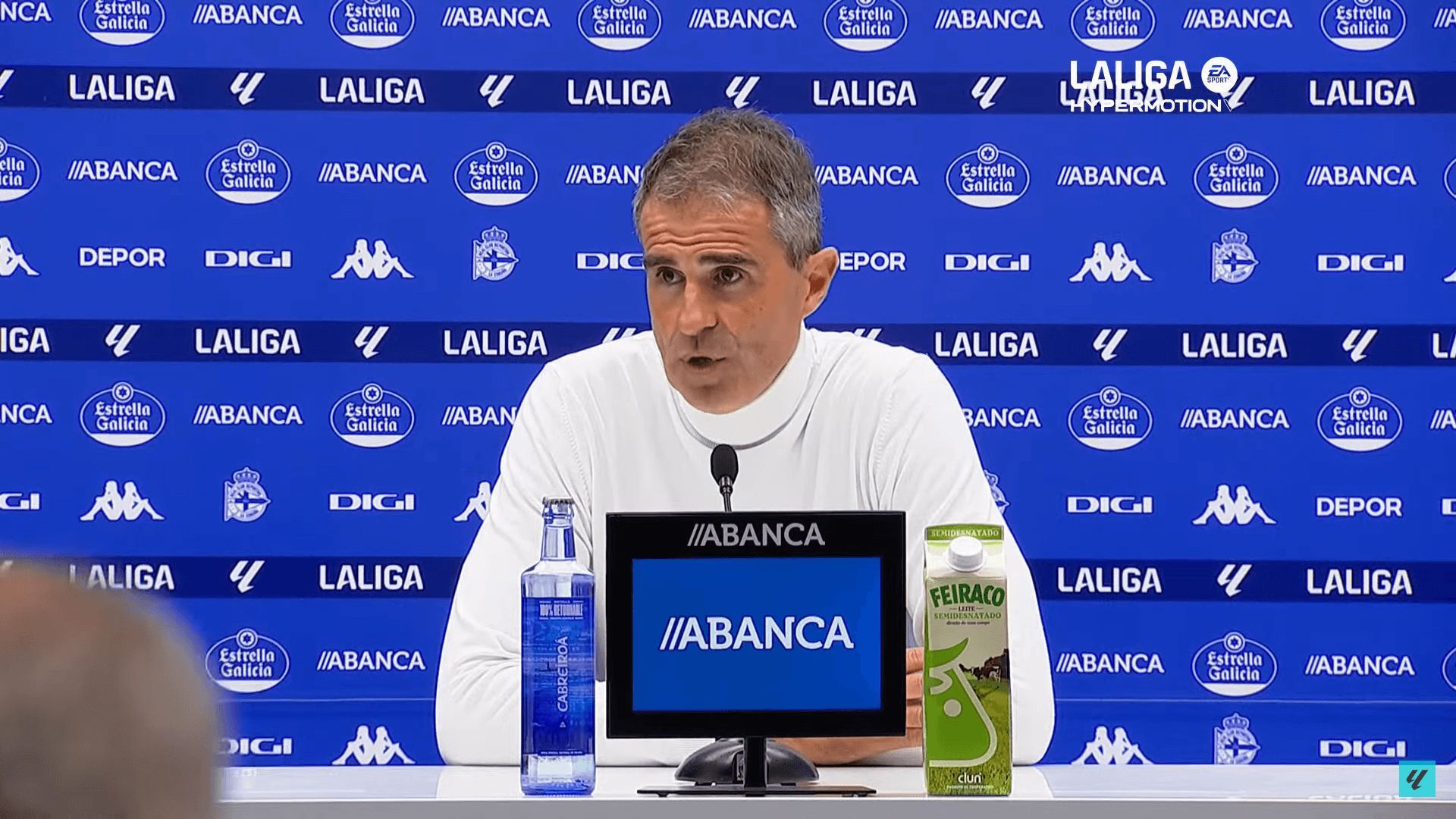  Gaizka Garitano, en sala de prensa tras el Dépor-Cádiz.