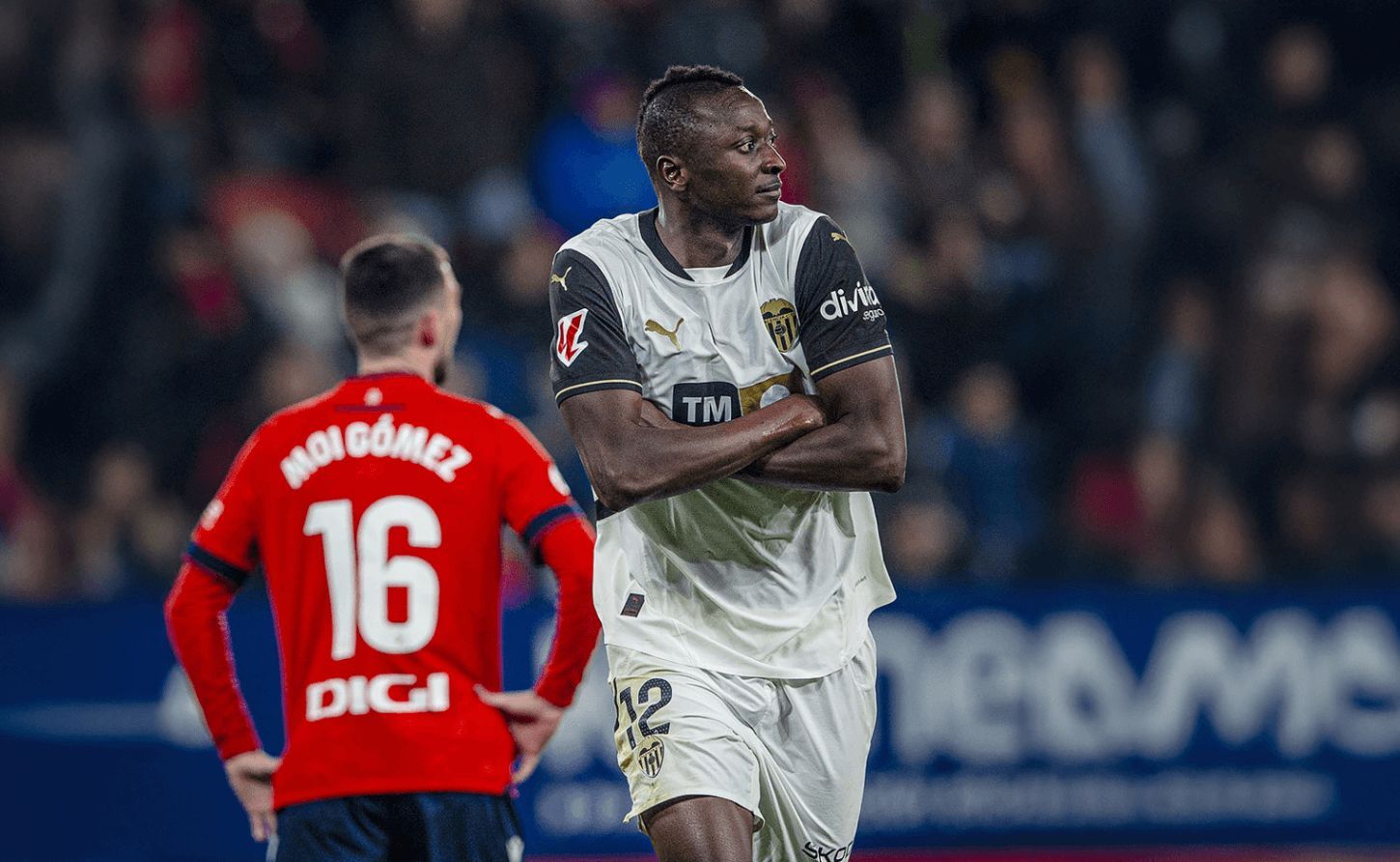  Gol de Sadiq en el Osasuna - Valencia CF del año pasado