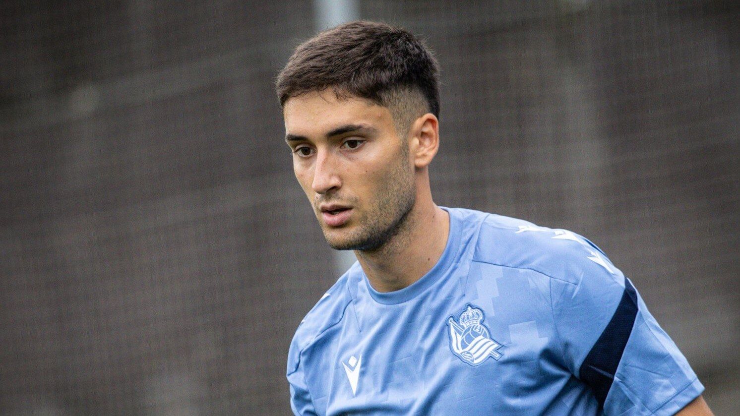 Jon Gorrotxategi, en un entrenamiento.