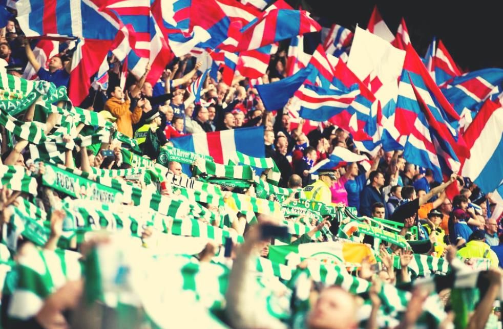 Imagen del derbi entre Celtic y Glasgow.