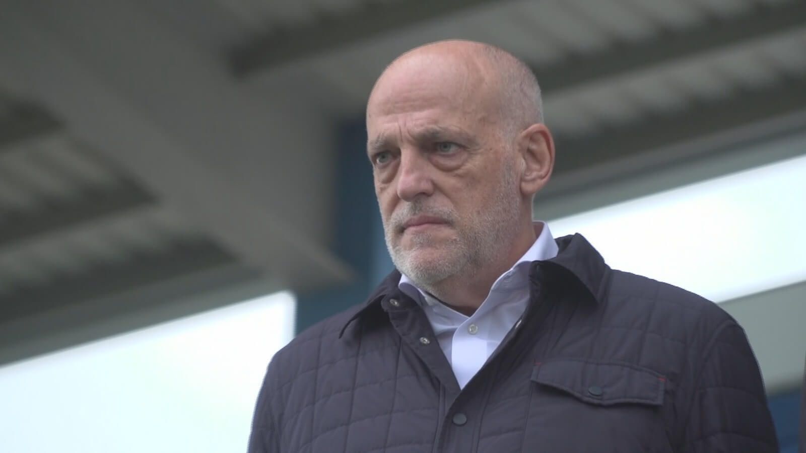  Javier Tebas, durante su visita a Málaga.